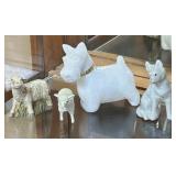 4 Assorted Figurines one of which is an Avon Dog