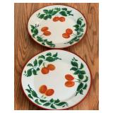 Peach Enamel Ware Plates