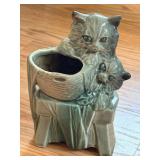 7' Vintage McCoy Kittens & Laundry Basket Planter