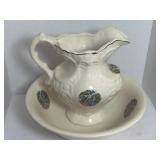 Antique George & Martha Washington Pitcher & Wash
