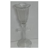 Vintage Homco Glass Jesus on the Cross Candle