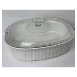 Corning Ware White Oval Casserole Dish