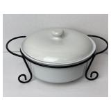 Home Essential and Beyond Bowl With Iron Rack