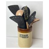 Stoneware Kitchen Utensil Holder