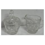 Vintage Star of David Creamer and Sugar Bowl with