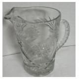 Hocking Crystal Early American Prescut Pitcher