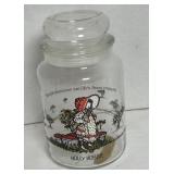 Vintage Large Apothecary Glass Jar with Dome Lid