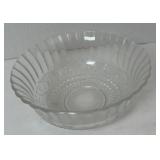 KIG Malaysia Fleur De Lis Round Glass Bowl Clear