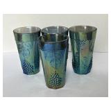 4 IG Carnival Glass Tumblers