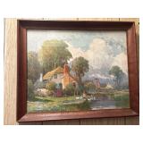 Framed Painting on Hard Board