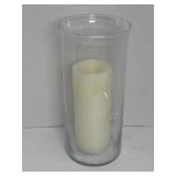 Large clear candle holder