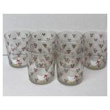 6) 1984 CHD Christmas Goose Holly Tumblers