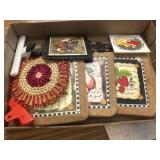 Box lot of assorted Trivets