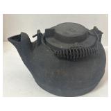 Unbranded Antique Large Cast Iron Tea Kettle