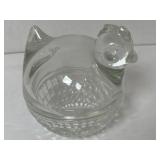 Vnt Anchor Hocking Clear Glass Hen/Chicken On