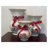 3 Vintage Formalities Vases