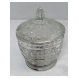 Vintage Indiana Glass Clear Daisy & Cane Candy