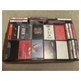 Box lot of assorted vintage cassette tapes