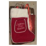 Box of assorted Christmas gift bags