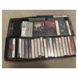 Box lot of assorted vintage cassette tapes