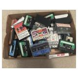 Box of assorted cassette tapes