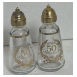 Golden Anniversary Salt & Pepper Shakers 50 Years