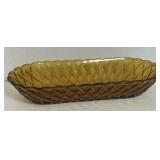 Jeanette Marigold Iridescent Carnival Glass Bread