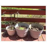 3 Assorted Flower Pots