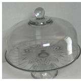 Vintage Glass 12ï¿½ Pedestal Cake Dessert Stand w/