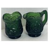 Vintage Indiana EAPG Green Starburst Childs Sugar