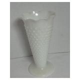 Vintage Milk Glass Hobnail Vase Anchor Hocking