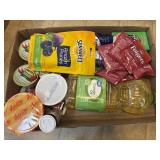 Assorted Items Including Apple Sauce, Canola Oil,