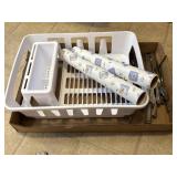 Tray Lot containing Dish Drainer, utensils and