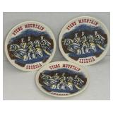 Three Stone Mountain Georgia souvenir plates