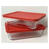 2) 8ï¿½ x 6ï¿½ Pyrex Casserole Dishes