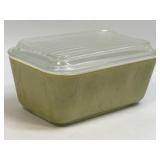 (B) Vintage Pyrex Verde Green 0502 Refrigerator