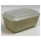 (B) Vintage Pyrex Verde Green 0502 Refrigerator