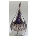 (B) Lead Crystal Tablonski Glass Large Drop Urn