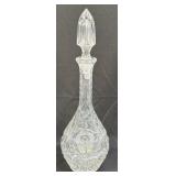 (E) Frosted Flower Glass Liqueur Decanter with