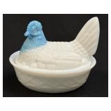 (A) Vintage Westmoreland Milk Glass Rooster on a