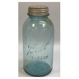 (B) Blue Ball Perfect Mason Half Gallon Jar with