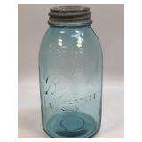 (B) Blue Ball Perfect Mason Half Gallon Jar with