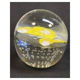 (A) Vintage Art Glass Paperweight Hand Blown