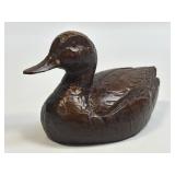 (B) RED MILL Hand Carved Mallard Wood Duck