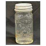(C) Vintage JUMBO PEANUT BUTTER 1 Lb Glass JAR