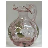 (C) Fenton Art Glass Pale Pink 6.75" Pitcher Vase