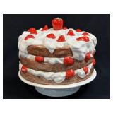 (A) Vintage Strawberry Shortcake Pedestal Ceramic