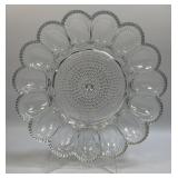(B) Vintage Indiana Glass Hobnail Deviled Egg