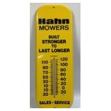 (F) 16" X 5.75" Metal Hahn Mowers Thermometer