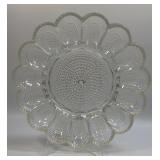 (B) Vintage Indiana Glass Crystal Hobnail Deviled